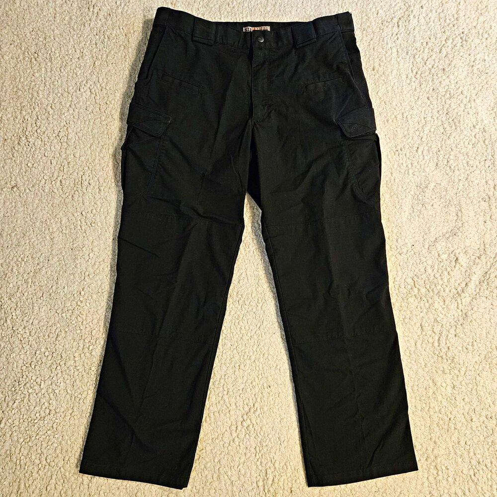 5.11 Tactical Cargo Pants Ripstop Mens 36x30 Black Taclite Pro Work Duty 74369